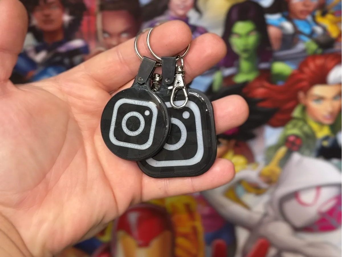Porte-clés Instagram NFC – modèle 3 - NFC Print