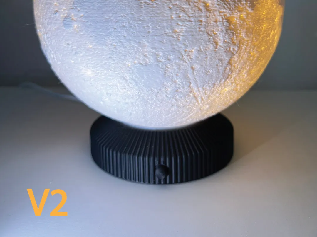 Socle avec bouton pour lampe lune (Kit lampe LED 001) - Bébé Print