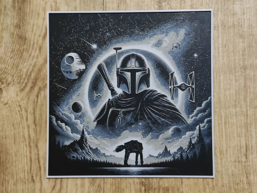Le Mandalorien et Star Wars - hueforge - Geek Print