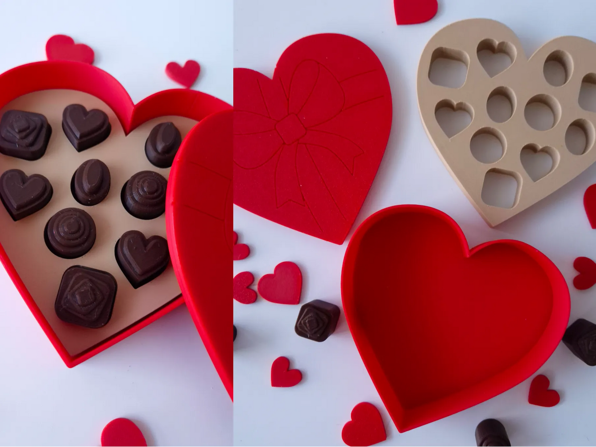 Boîte de chocolats Montessori pour la Saint-Valentin - Bébé Print