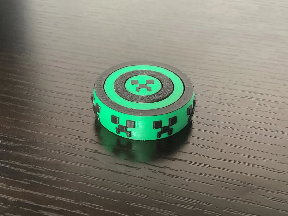 Anneaux toupies anti-stress Minecraft Creeper - Bijoux Print