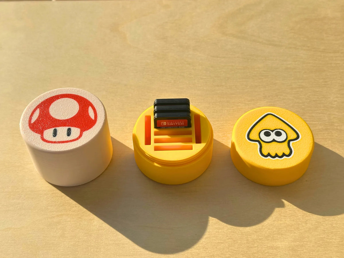 Étui pour cartes de jeu Switch - Champignon Mario & Calmar Splatoon - Geek Print