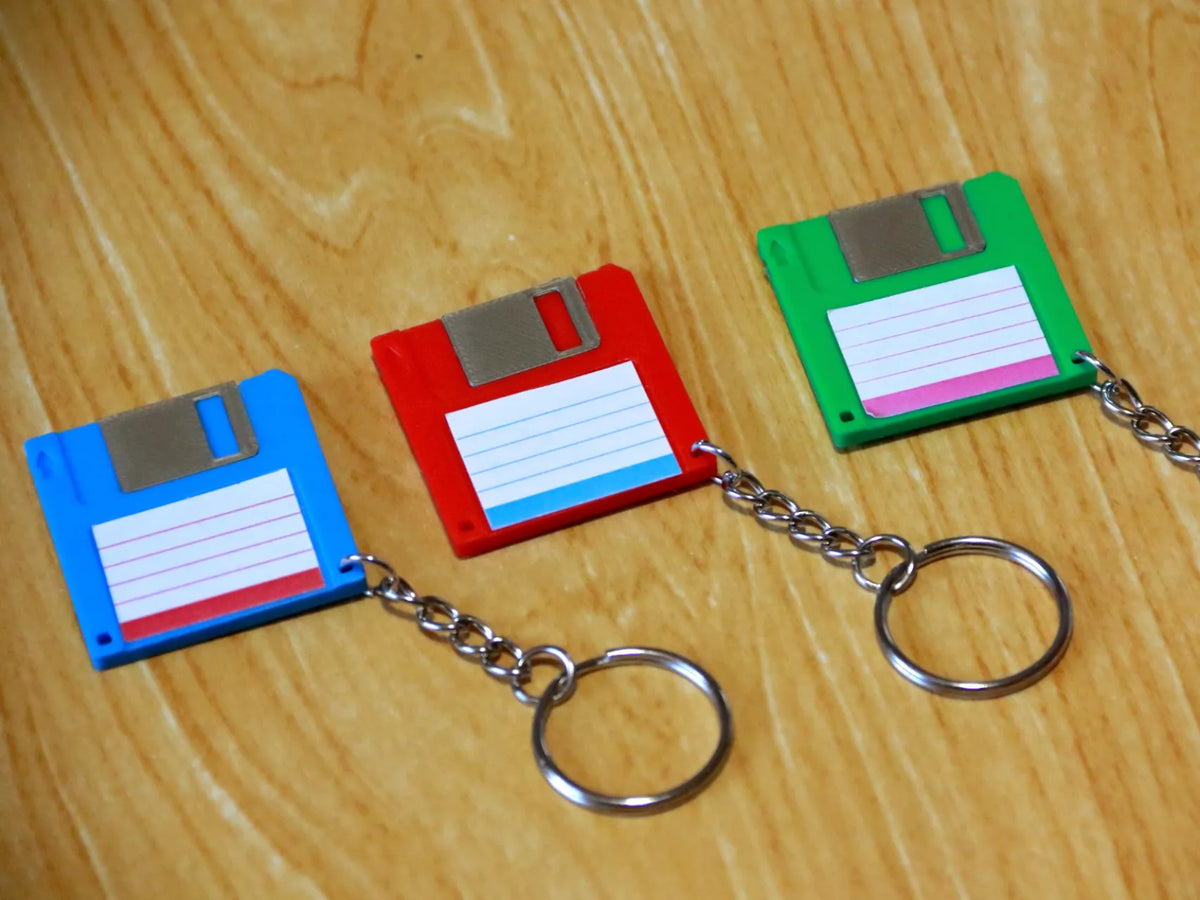 Mini Porte-clés Disquette 3.5 avec Tag NFC - Geek Print