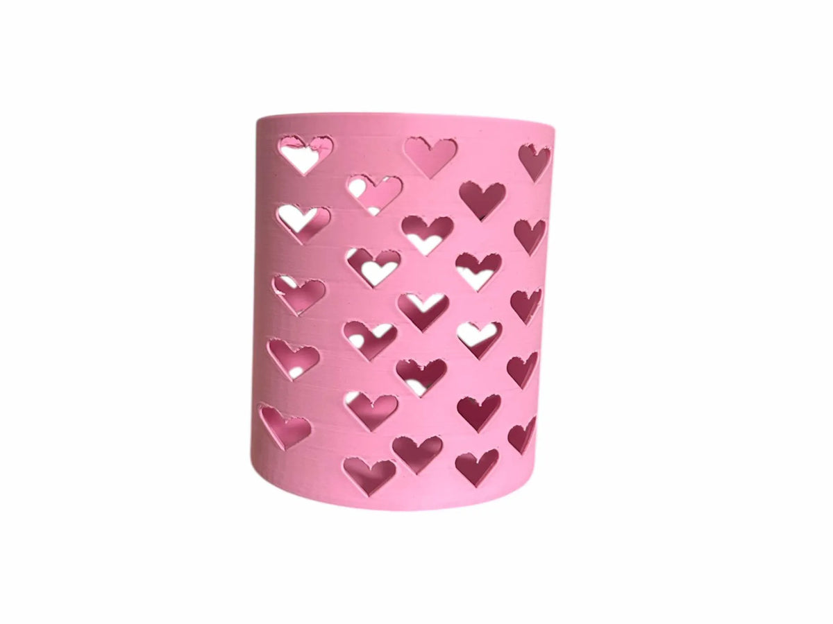 Porte-stylos et pinceaux à maquillage avec découpes en forme de cœur - Beauté Print