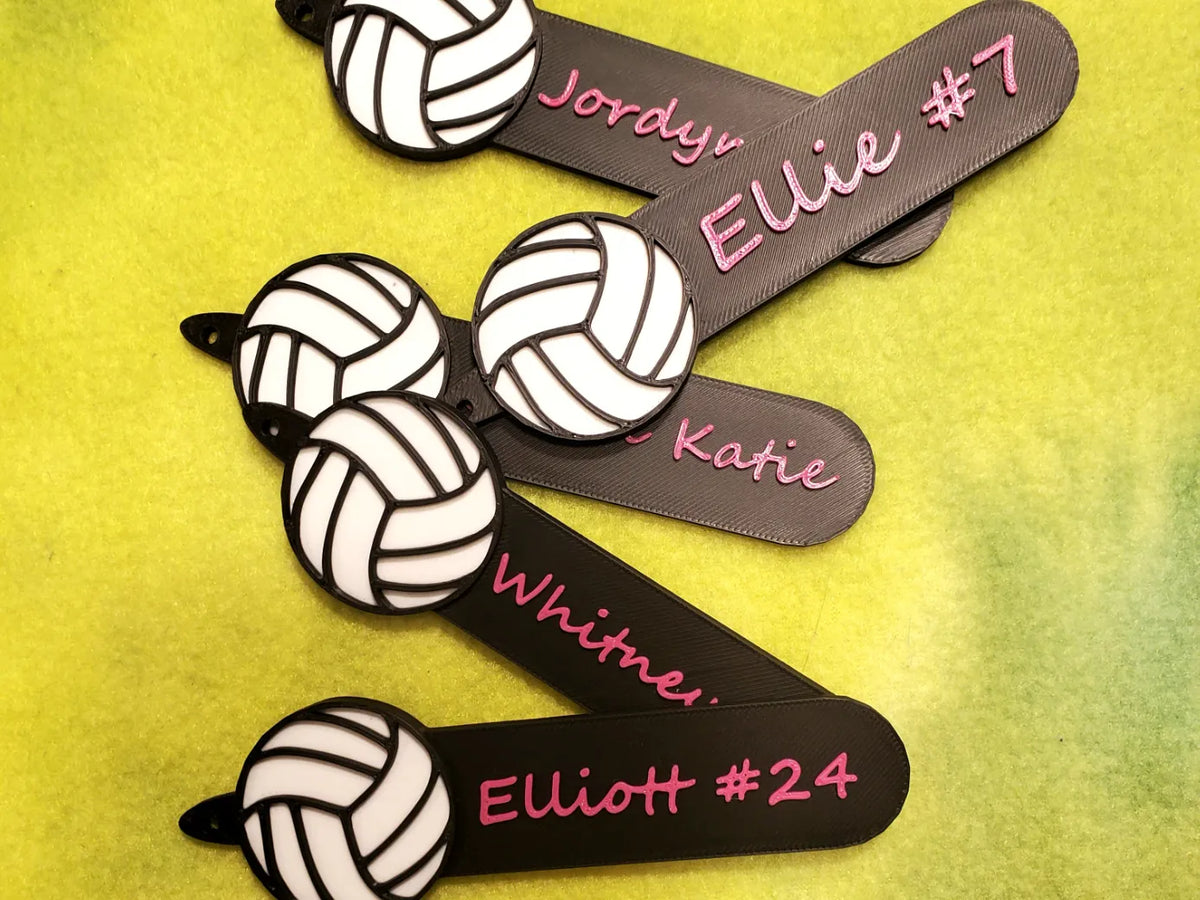 Porte-clés ou étiquette de sac de volley-ball personnalisable - Cadeau Print