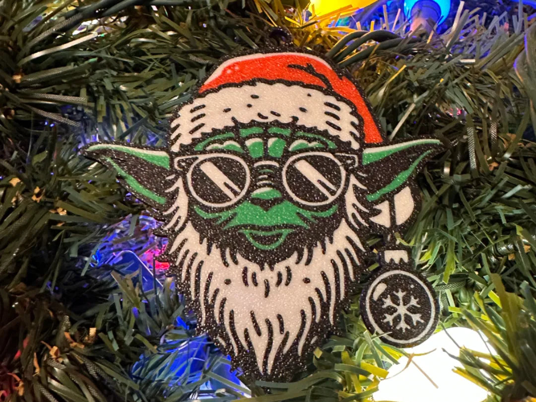 Yoda hipster, ornement de Noël Star Wars - Geek Print