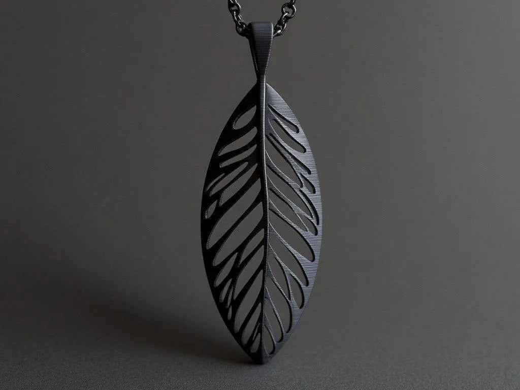 Pendentif Feuille Éthérée - Bijoux Print