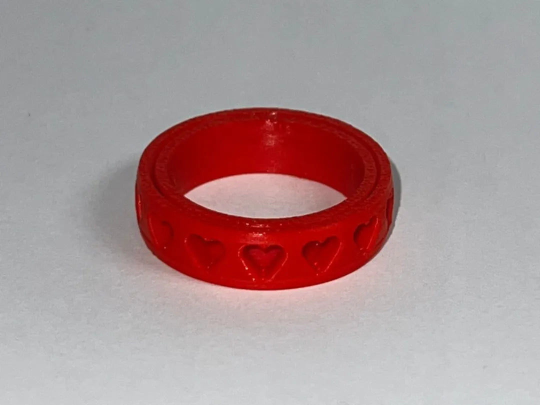 Ensemble de bagues fidget cœur Valentine - 21 tailles - Bijoux Print