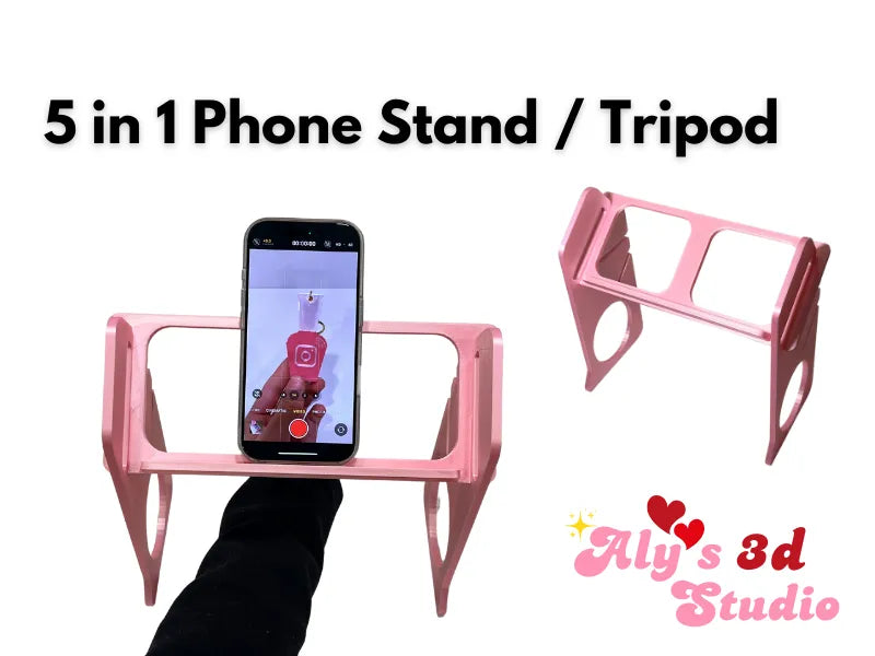 Support/trépied pour téléphone - Prise de vue 5 en 1 & Gros plans - Bureau Print