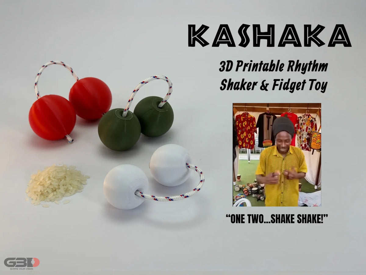 Kashaka – Hochet rythmique et jouet anti-stress imprimable en 3D - Music Print