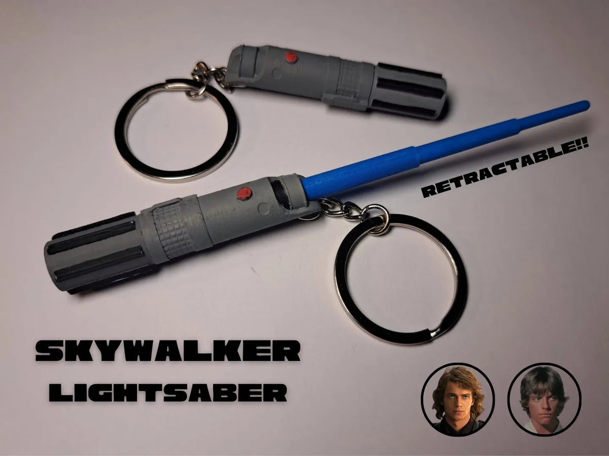 Porte-clés sabre laser Skywalker (rétractable) - Cosplay Print