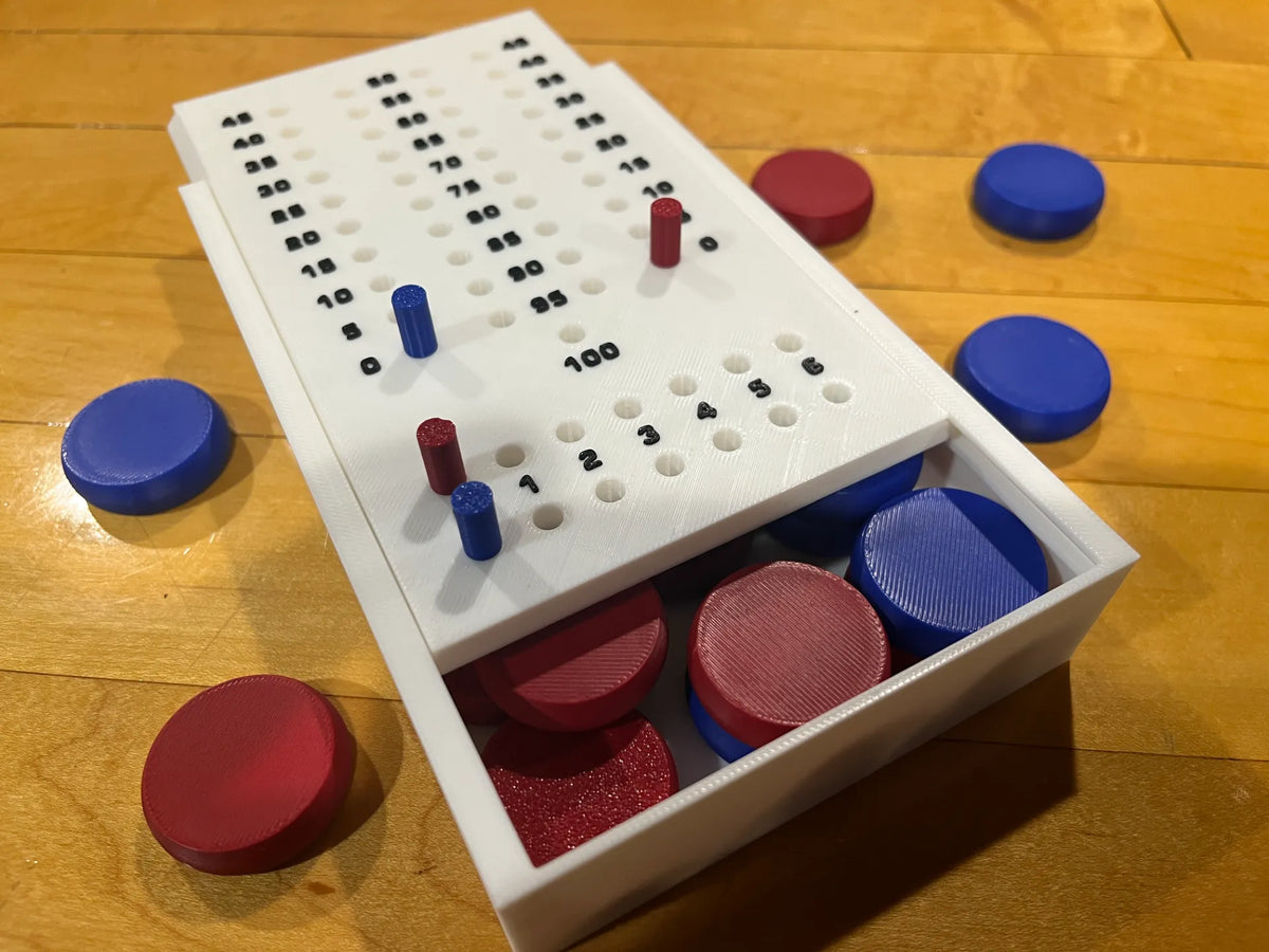 Boîte de rangement pour le suivi des scores de Crokinole - Jeux Print