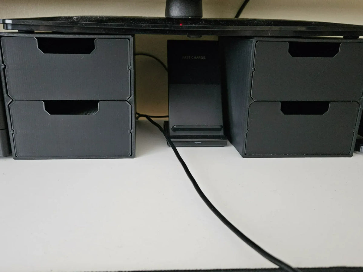 Rehausseur d'écran avec tiroirs – modèle 2 - Bureau Print