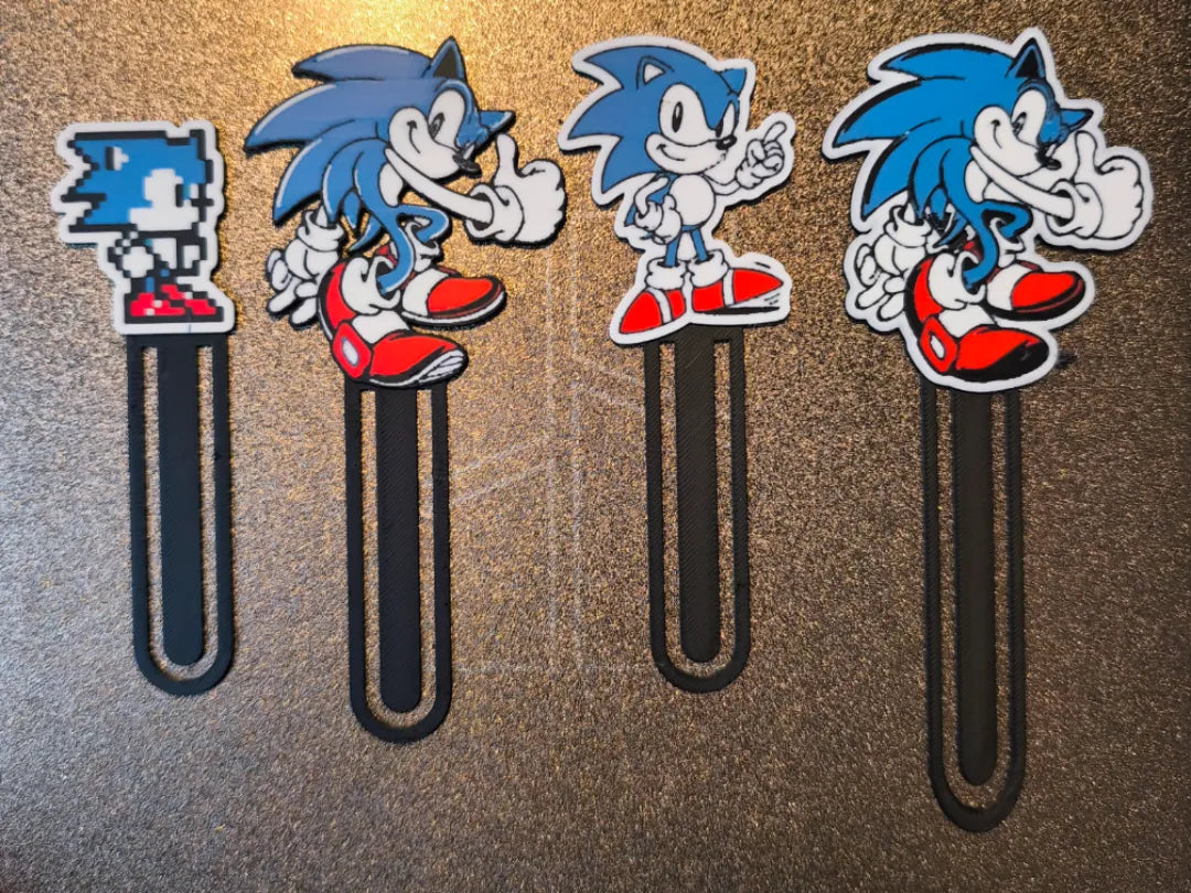 Marque-pages Sonic le Hérisson x4 - Geek Print