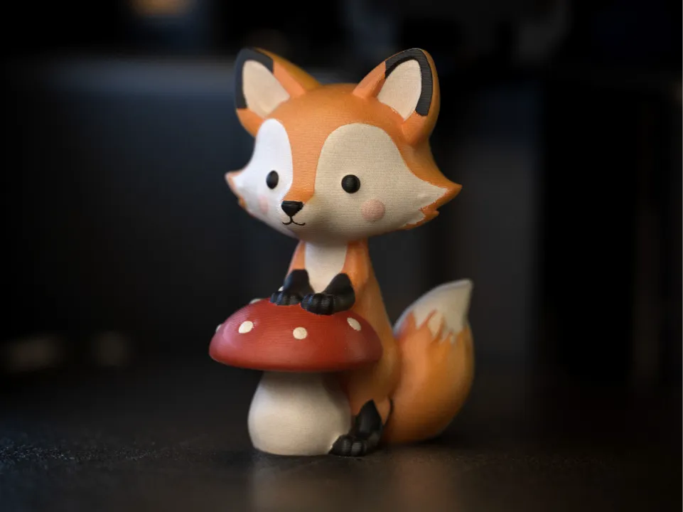 Magnifique figurine décorative de renard mignon - Figurine Print