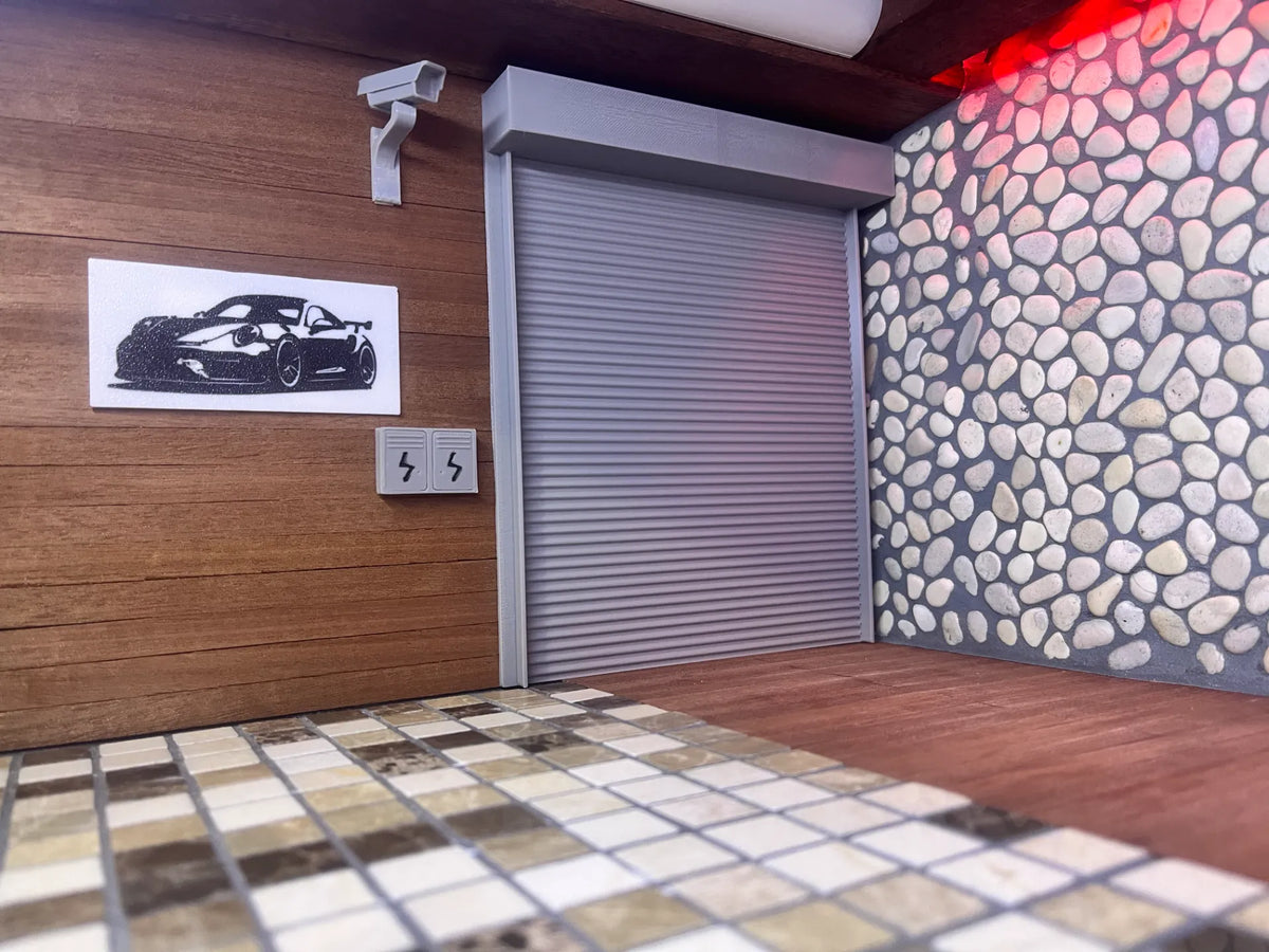 Ensemble miniature de garage d'entrée de diorama 1:24 - Auto Print