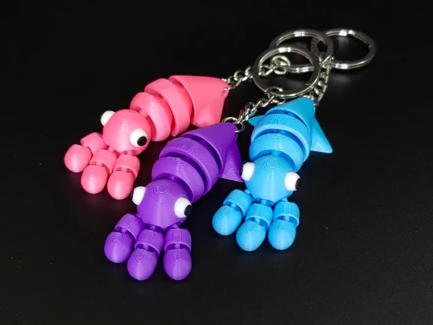 Porte-clés Calmar Mignon Flexible - Figurine Print