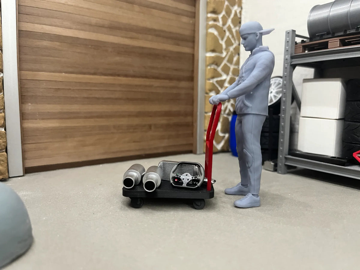 Chariot pour garage diorama 1:10 & 1:18 - Auto Print