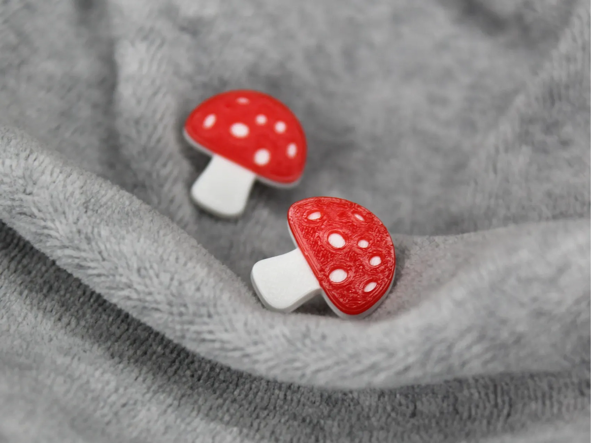 Adorables boucles d'oreilles champignons nature bijoux cadeau - Bijoux Print