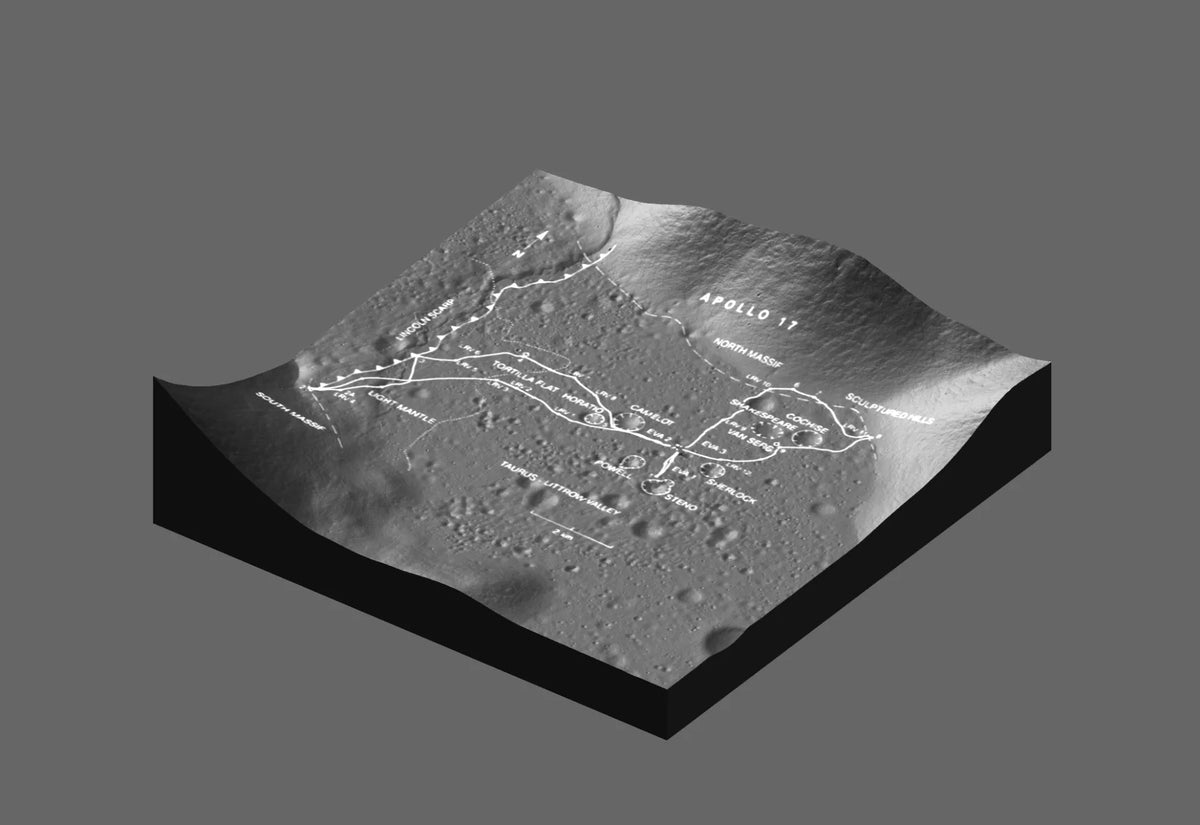 Site d'alunissage d'Apollo 17 - Maquette Print