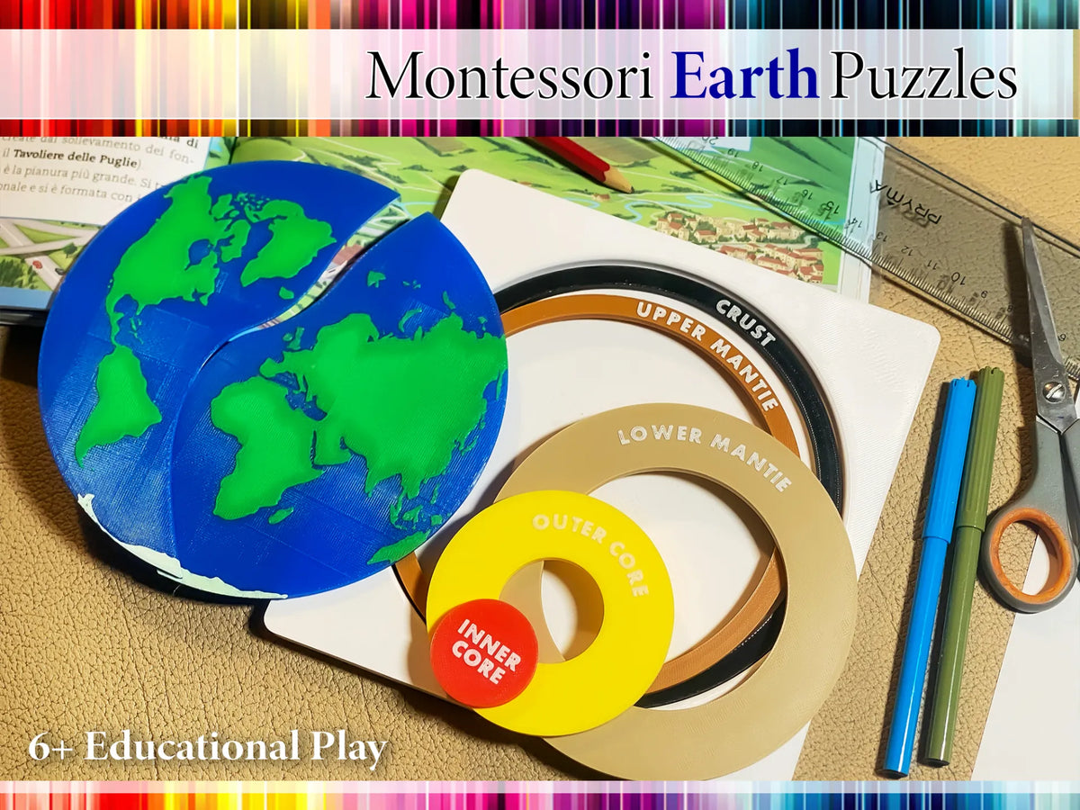 Puzzles Montessori de la Terre - Maquette Print
