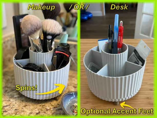 Organisateur de comptoir de maquillage pour bureau ou salle de bain - Beauté Print