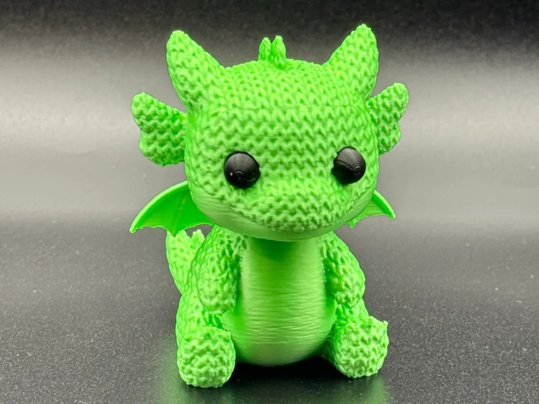 Adorable petit dragon tricoté - Geek Print