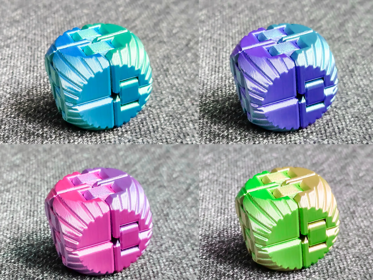 Cube infini rond ! Objet anti-stress imprimable en place - Jeux Print