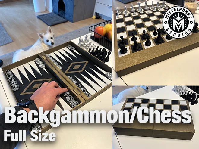 Backgammon/Échecs/Dame Jeu grandeur nature - Jeux Print