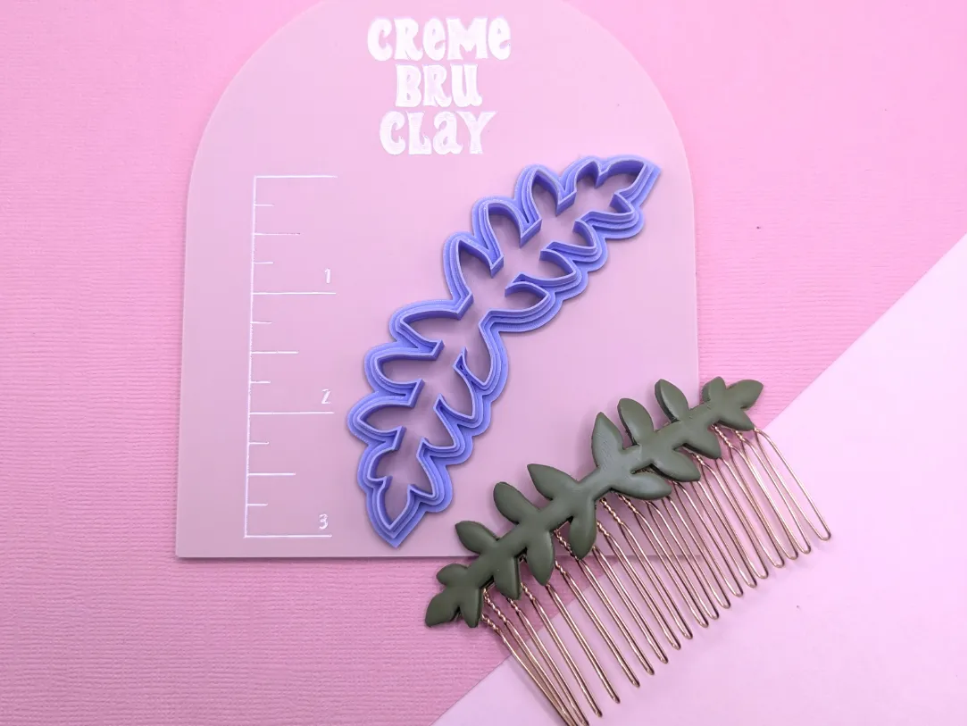 Emporte-pièce en argile polymère - Branche de feuille - Coupe-peigne - Cosplay Print