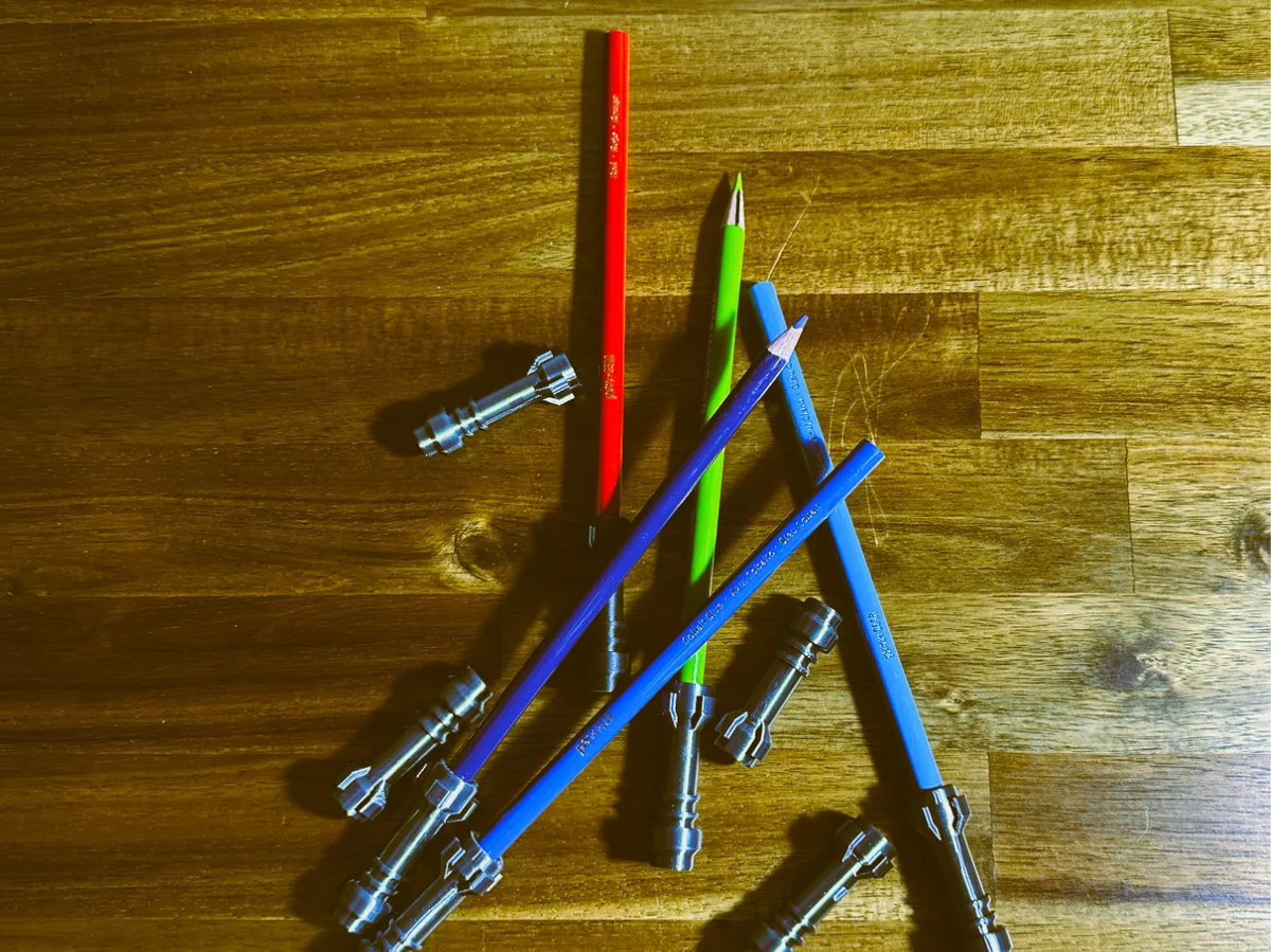 Embout de crayon sabre laser - Crayon de couleur - #2 - Cosplay Print