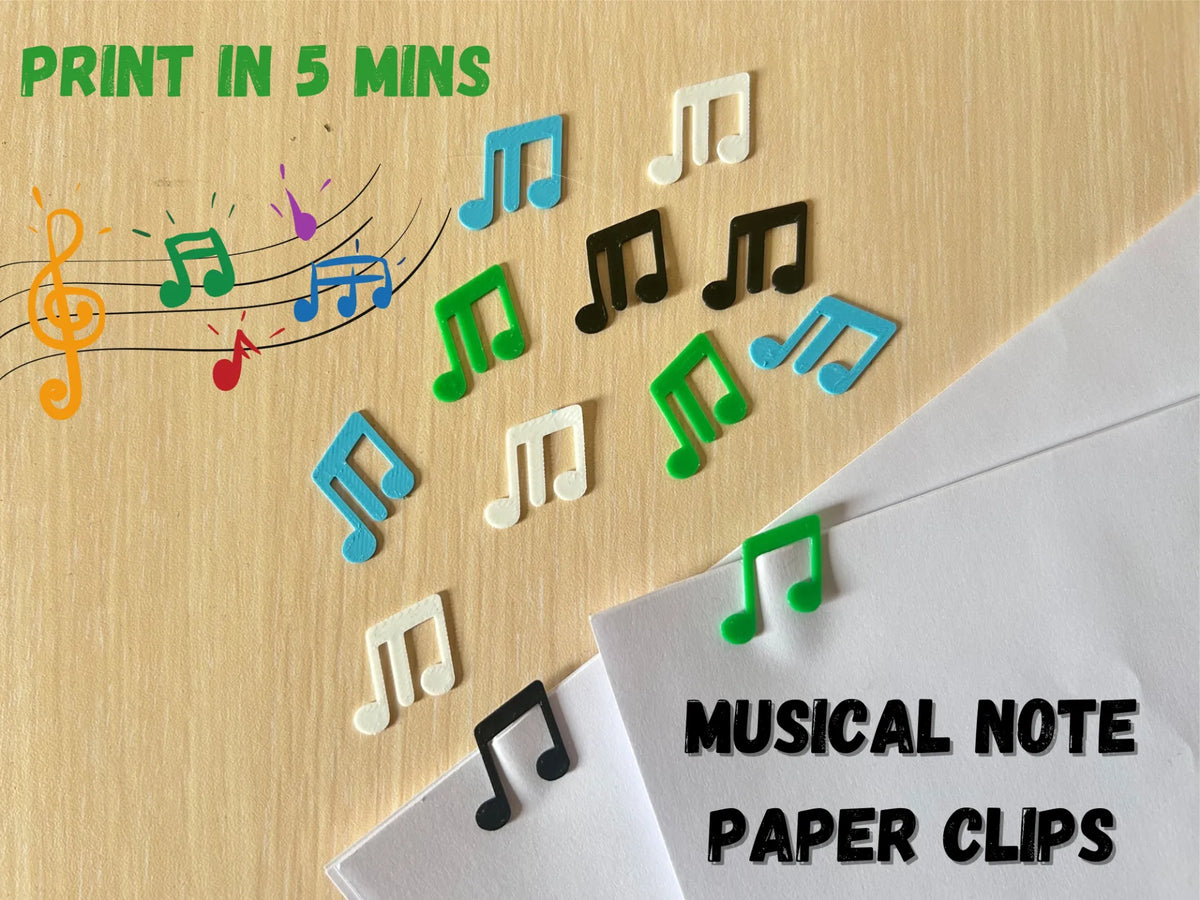 Trombones à papier en forme de notes de musique - Music Print