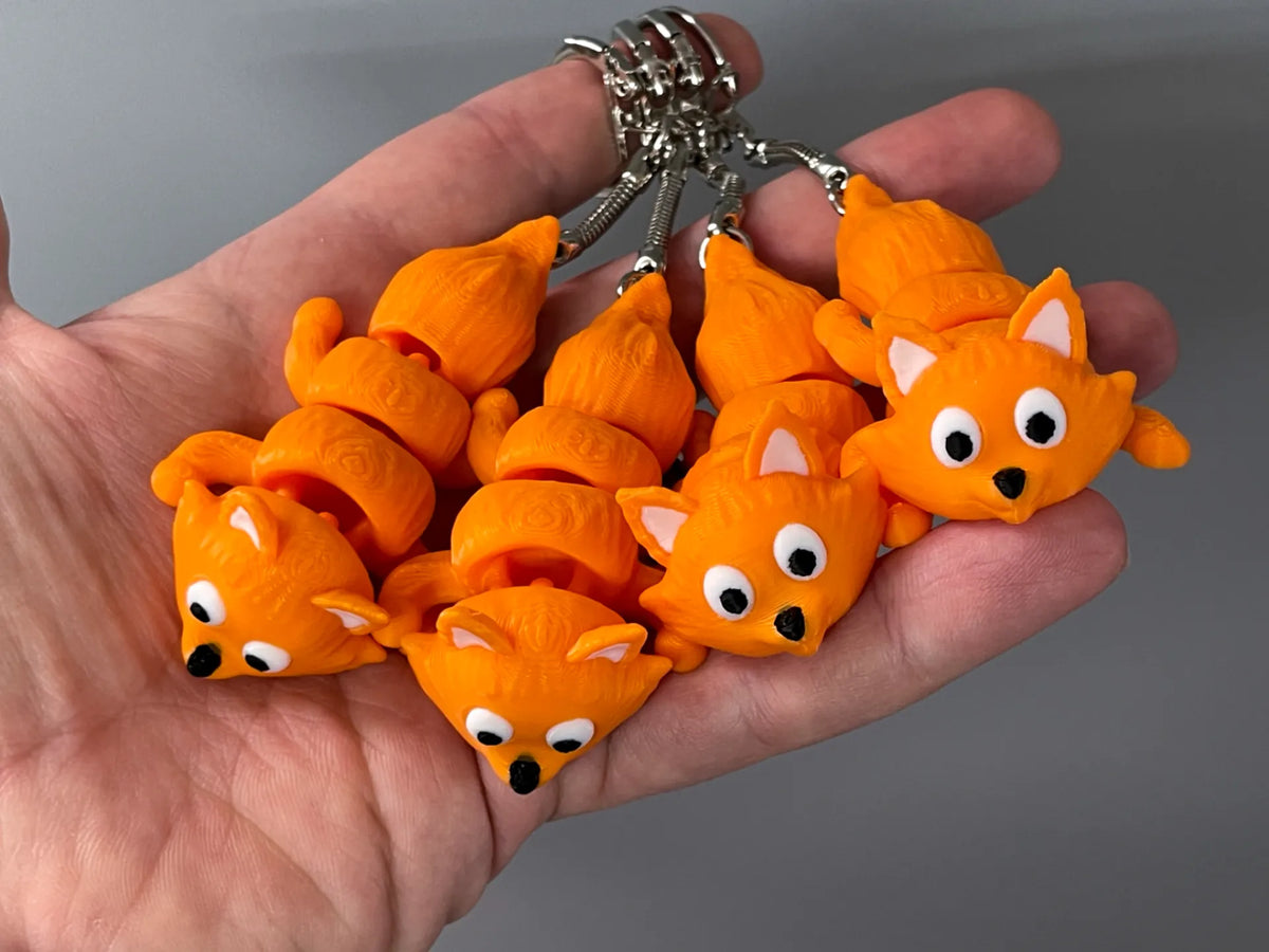 Adorable porte-clés renard articulé - Figurine Print