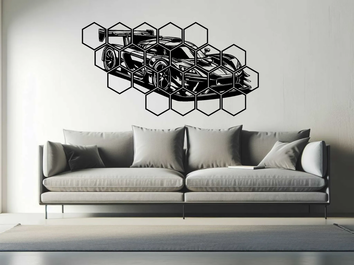 Voiture de course - Art mural - Auto Print