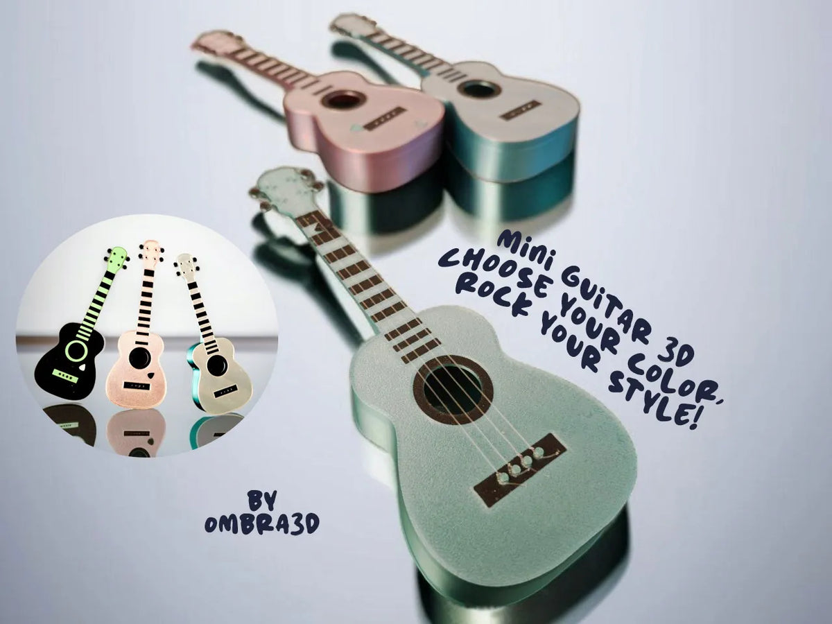 Mini Guitare 3D – Un accessoire rock pour votre bureau - Music Print