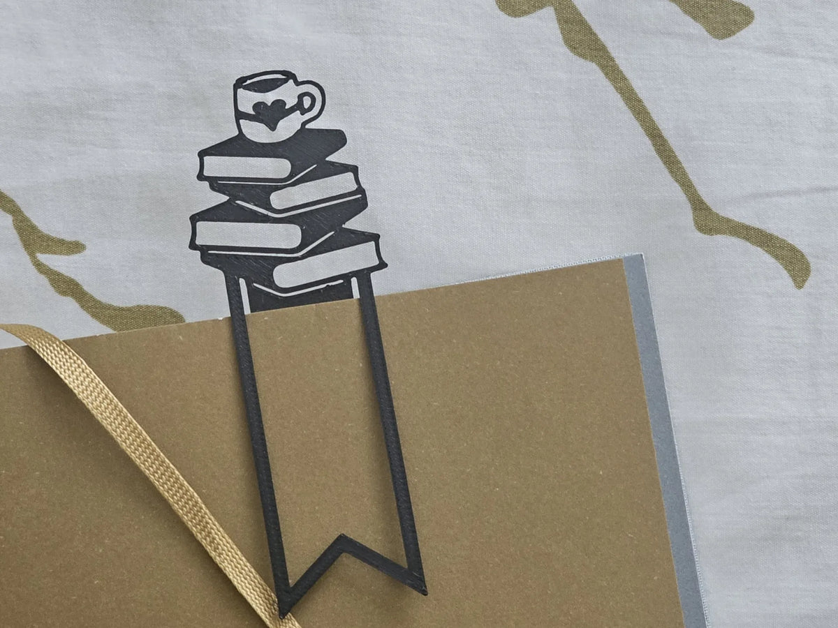 Marque-page café & livre – Un compagnon de lecture douillet - Music Print