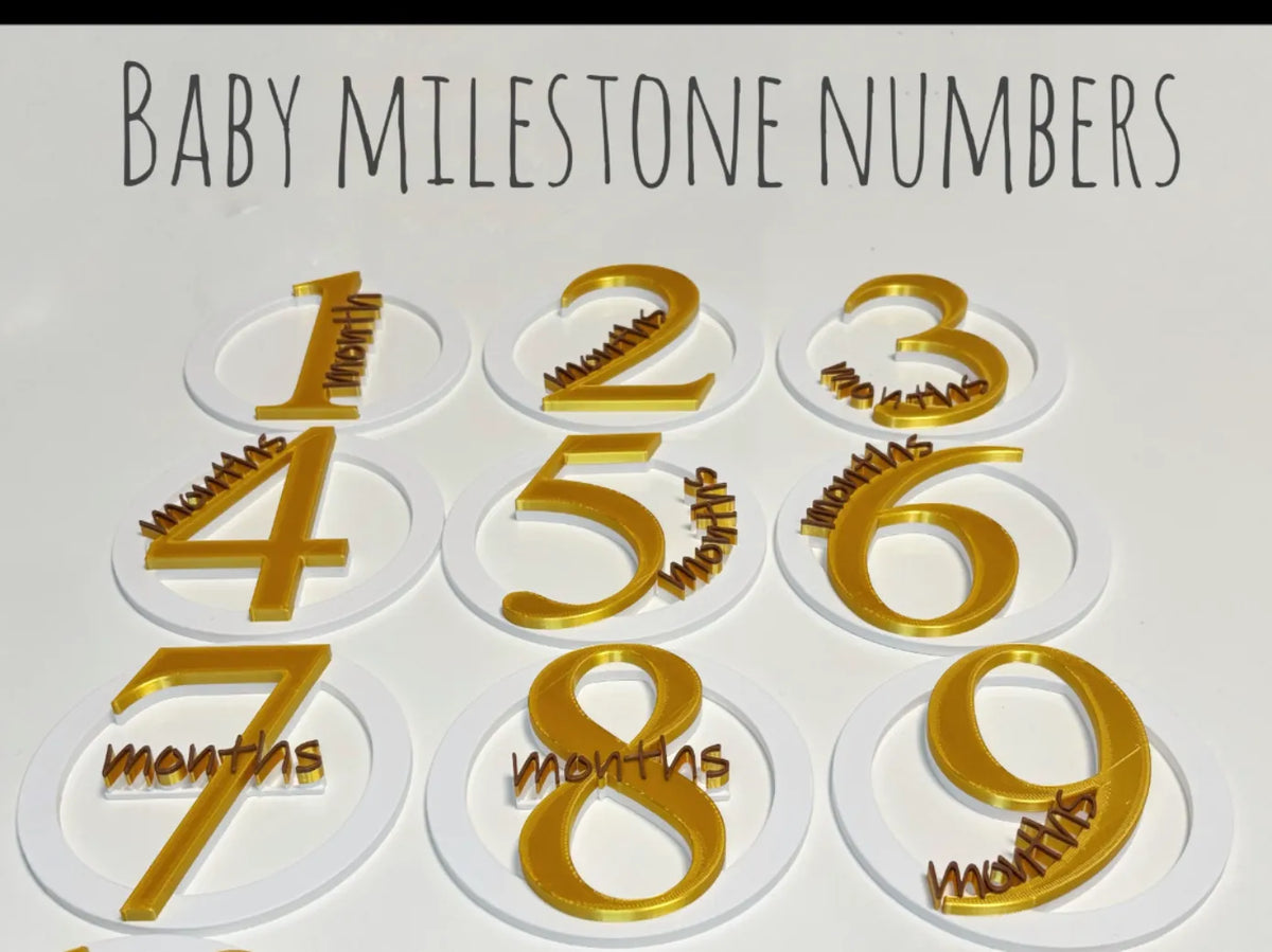 Marqueurs de jalons adorables - Numéro de naissance de bébé - Bébé Print