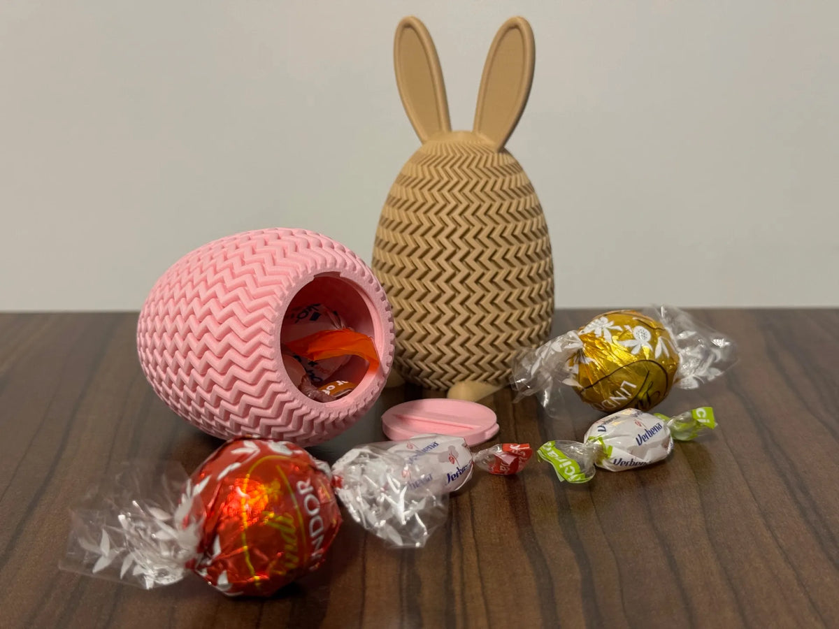 Conteneur à œufs de lapin de Pâques (version en zigzag) - Fêtes Print