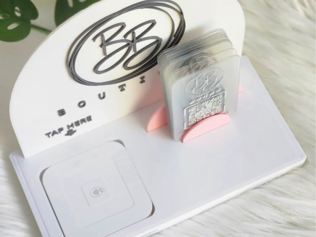 Support de carte de visite et lecteur Square - NFC Print