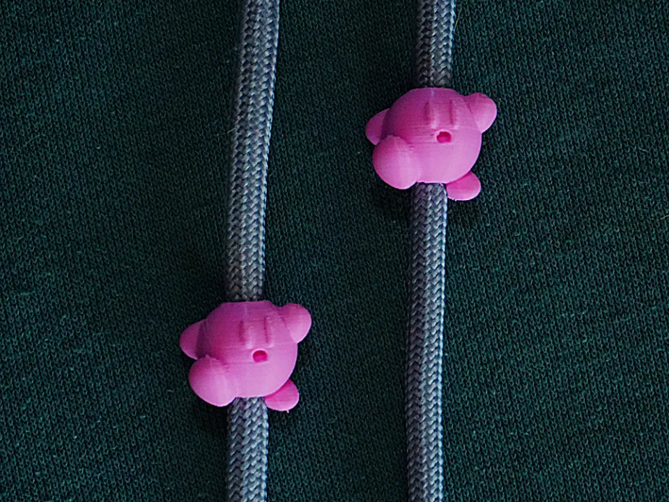 Charmants boutons de cordon pour sweat à capuche Kirby - Bijoux Print
