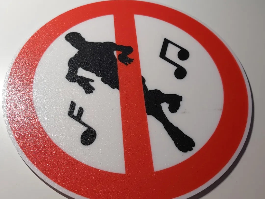 Fortnite, panneau "Pas d'émotions", Pas de danse, Interdit de danser - Geek Print