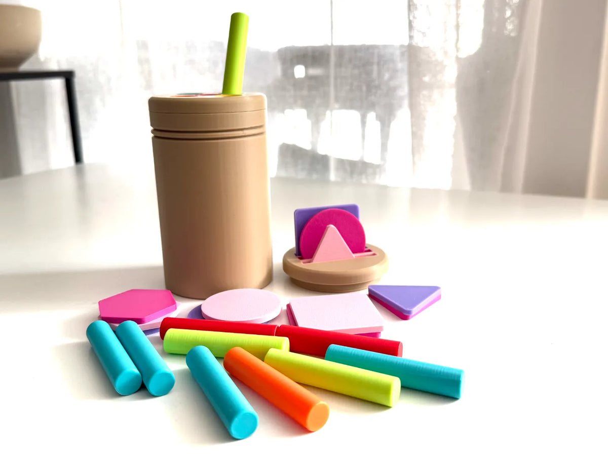 Boîte de tri des formes et des couleurs Montessori - Jeux Print