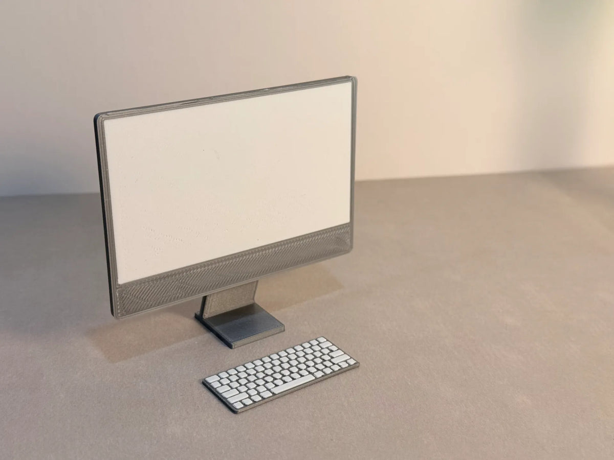 Ordinateur iMac miniature pour maison de poupée échelle 1:6 - Cadeau Print
