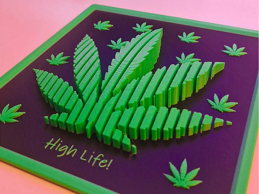Feuille superposée - Art 3D - 420 - Art Print