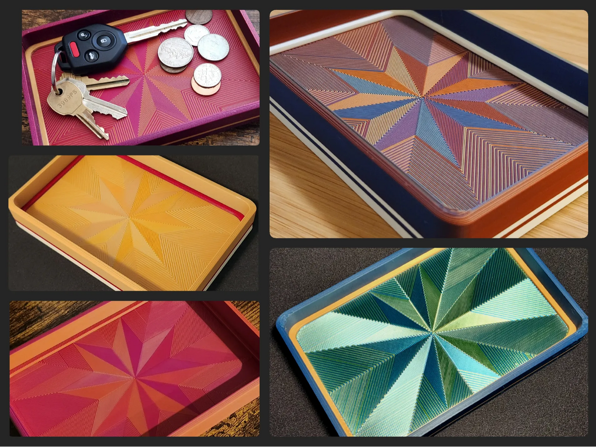 Plateau/vide-poche/porte-bijoux/égouttoir étoiles géométriques - Bijoux Print