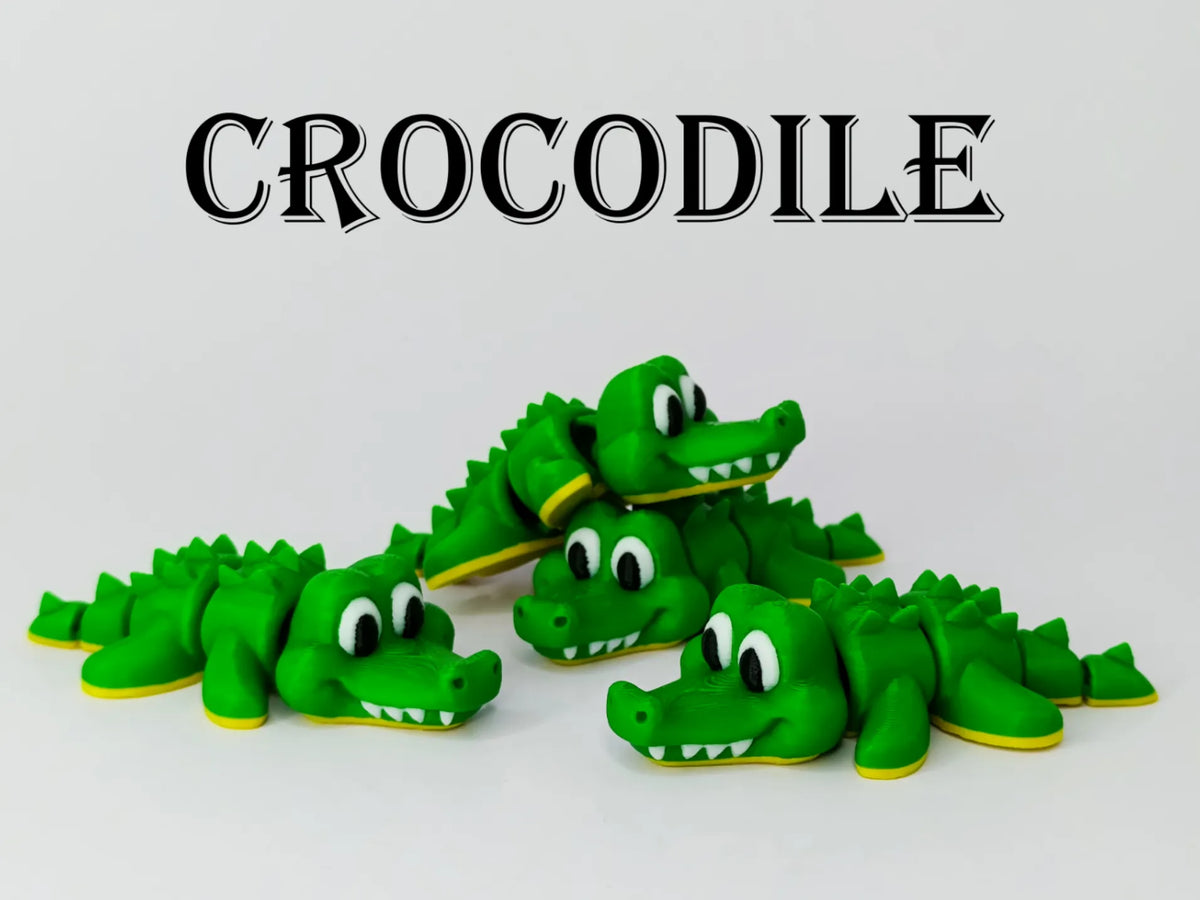 Adorable Crocodile Flexible - Figurine Print