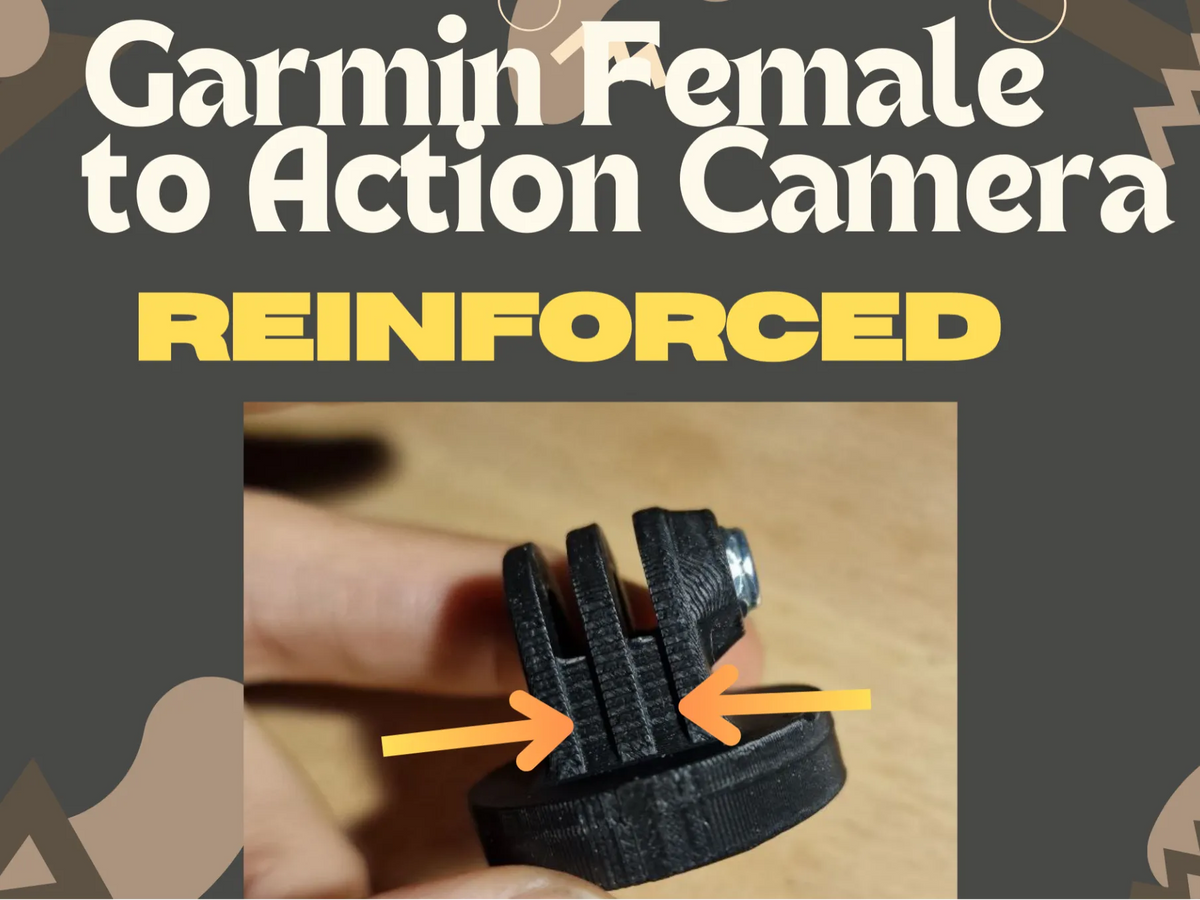 Support renforcé Garmin femelle pour caméra embarquée - Vélo Print