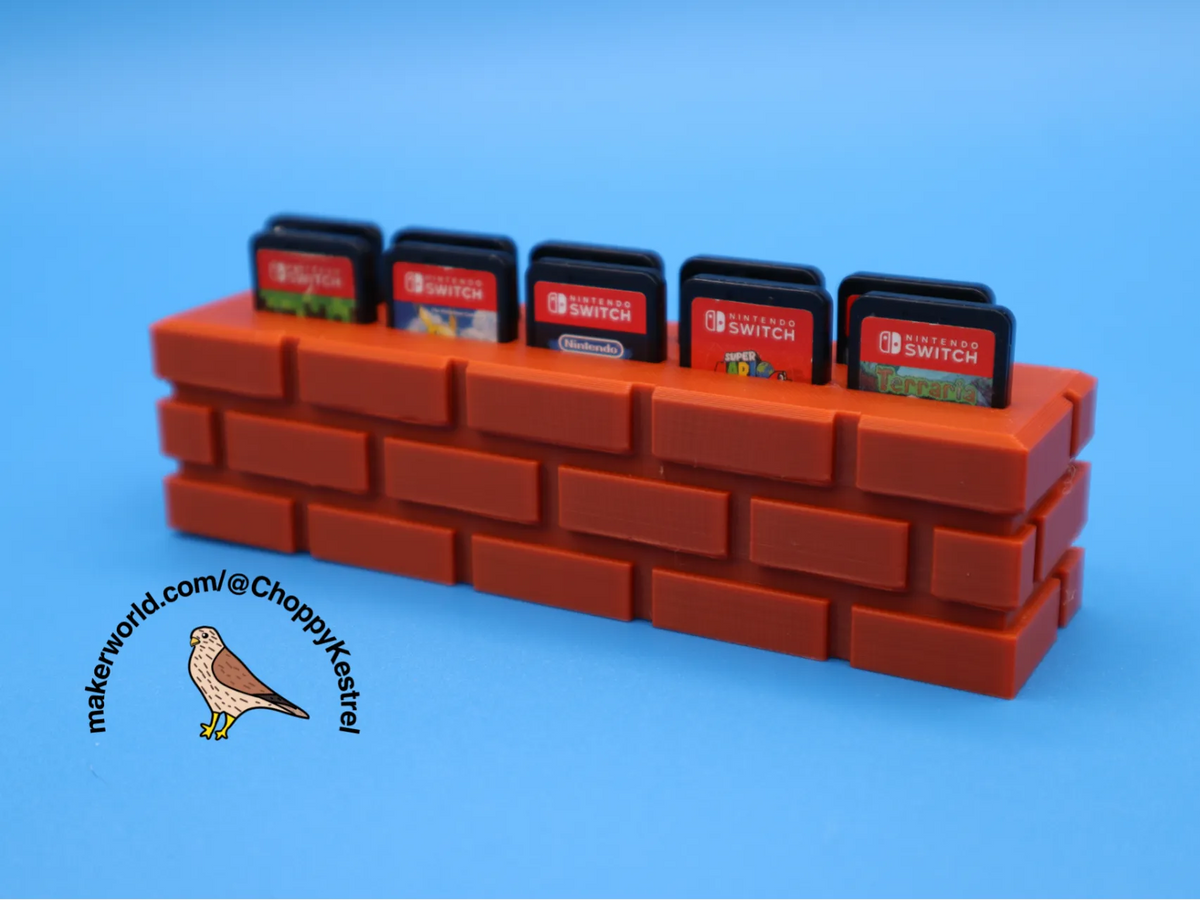 Support pour cartes de jeu Nintendo Switch à thème Brick - Geek Print