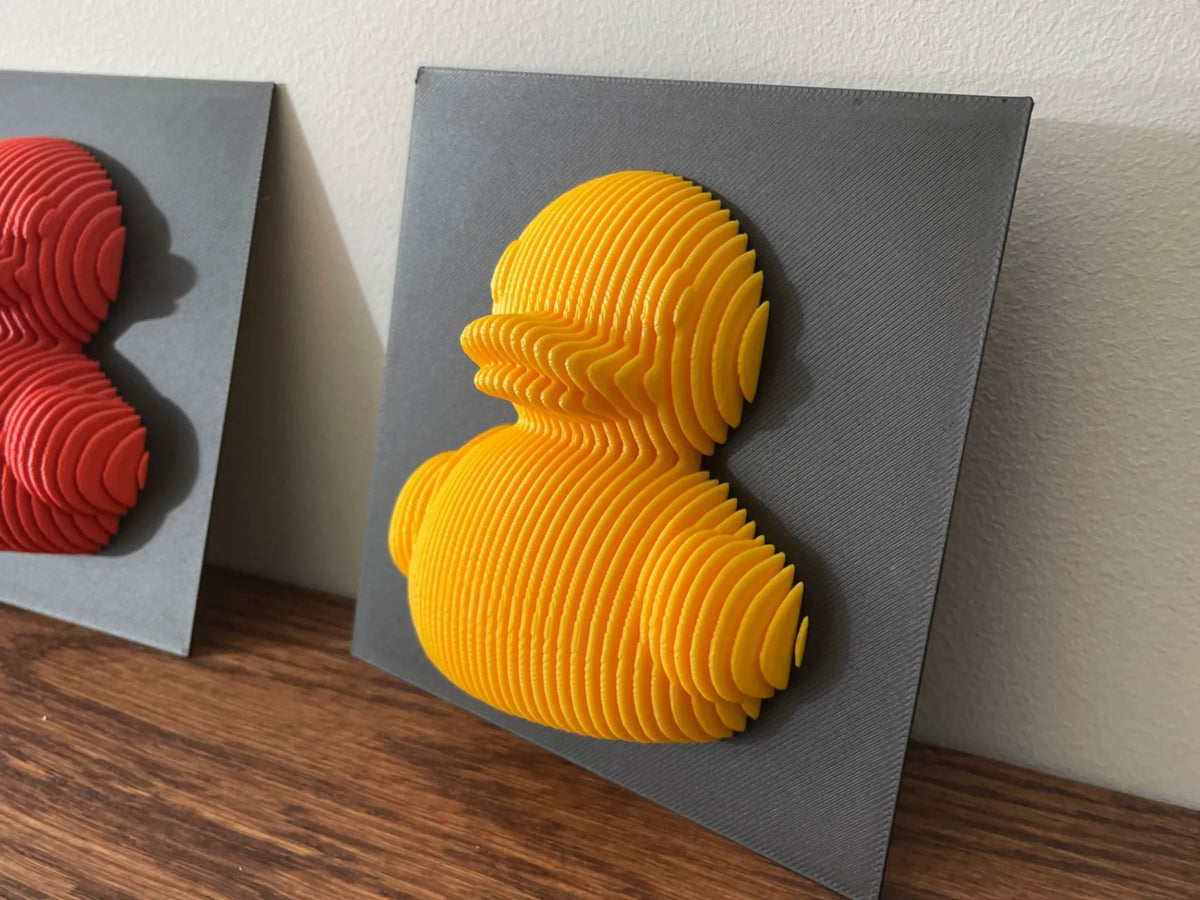Sculpture en couches de canard en caoutchouc - 12 x 12 cm 75 gr - Bébé Print