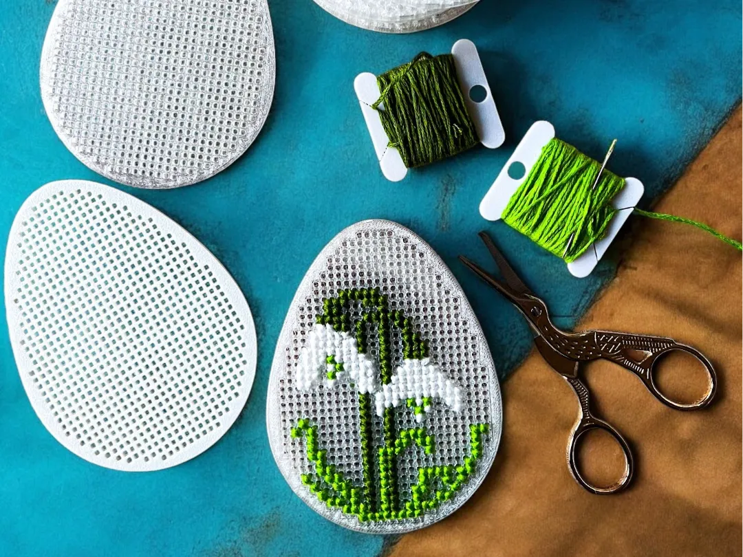 Support en toile pour broderie point de croix de Pâques - Fêtes Print